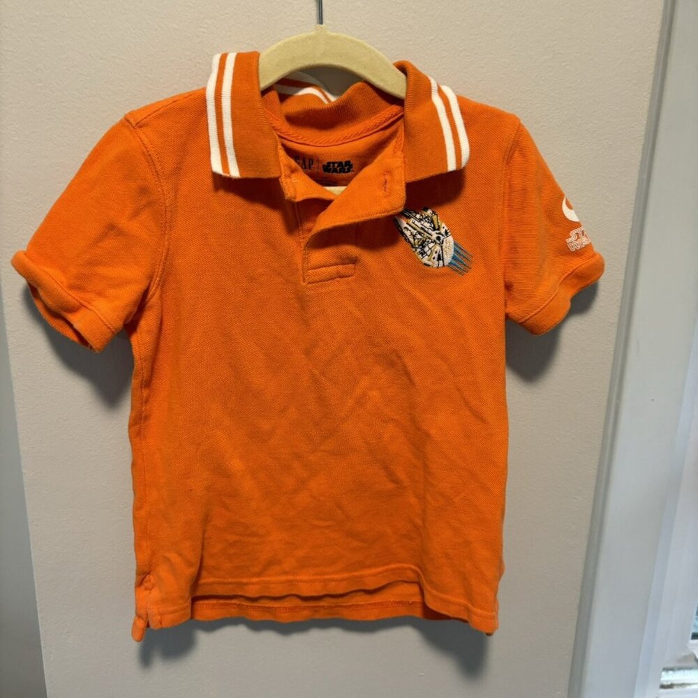 gap star wars polo xs orange